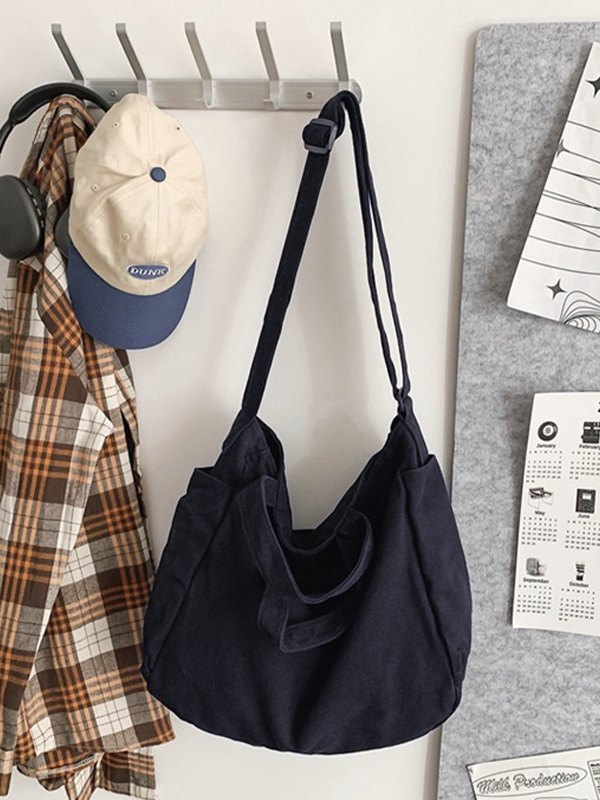 Große Canvas-Einkaufstasche in Vintage-Waschung