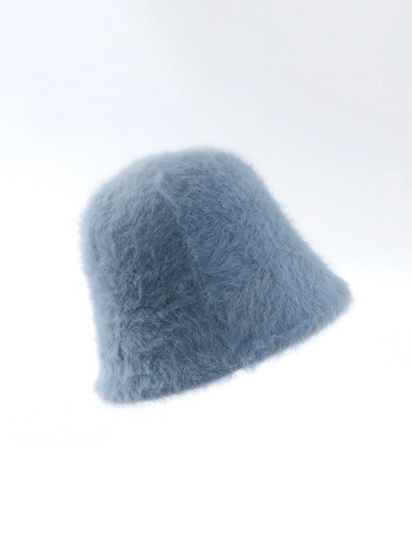 Einfarbiger, warmer, flauschiger Fischerhut