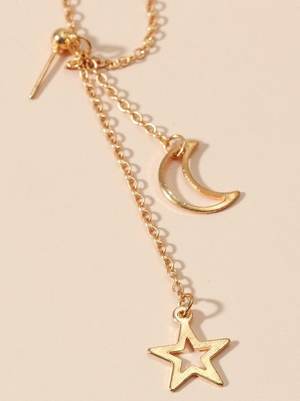 Quasten-Stern-Mond-Tropfen-Ohrringe