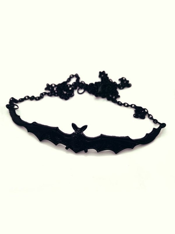 Punk-Fledermaus-Muster-Halskette