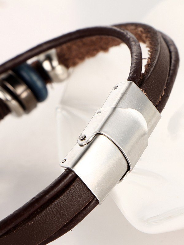 Boho mehrschichtiges Pu-Leder-Armband