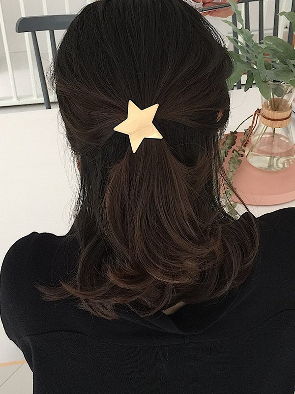 Silbernes Haar-Gummiband mit Sternenmuster