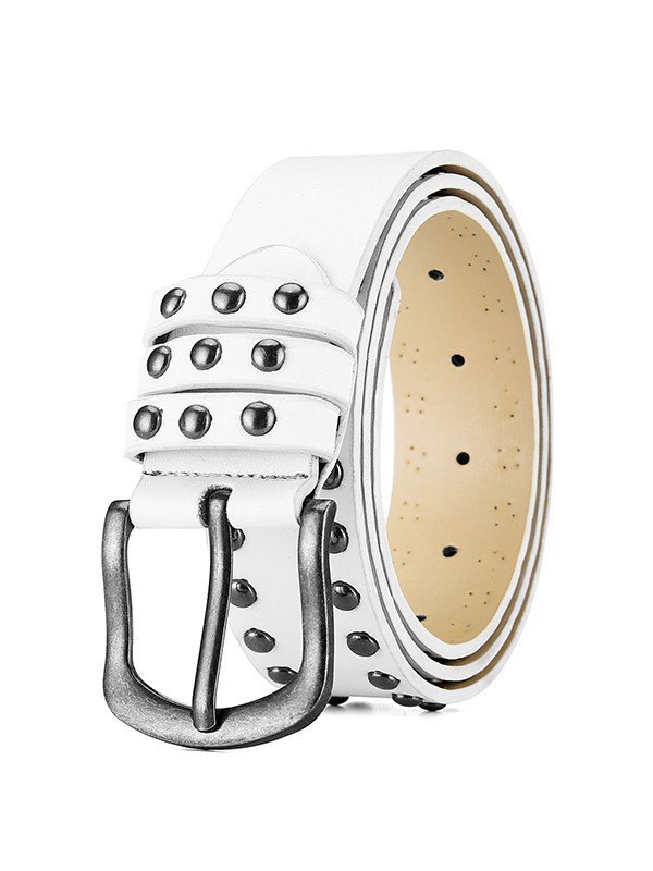 Gürtel mit Punknieten-Verzierung und Schnalle