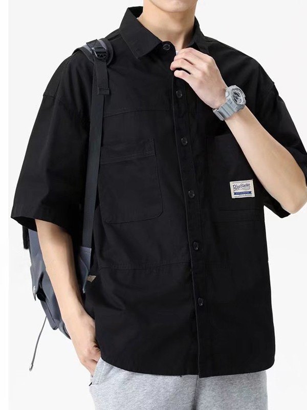 Lässiges Cargo-Hemd mit kurzen Ärmeln für Herren