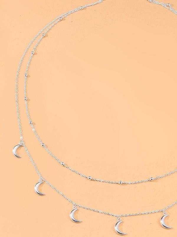 Crescent Moon Doppellagige Bauchkette