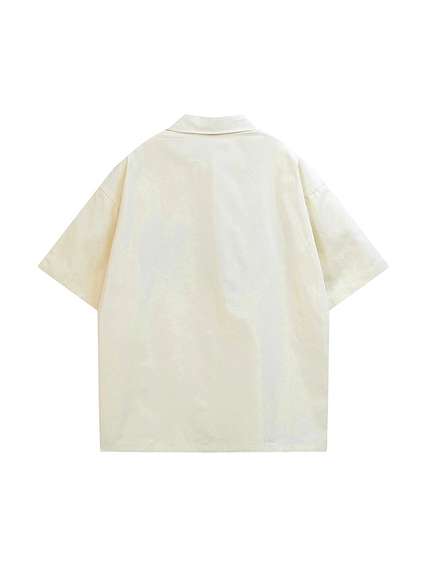 Herren-Punk-Grafik-Button-Down-Hemd