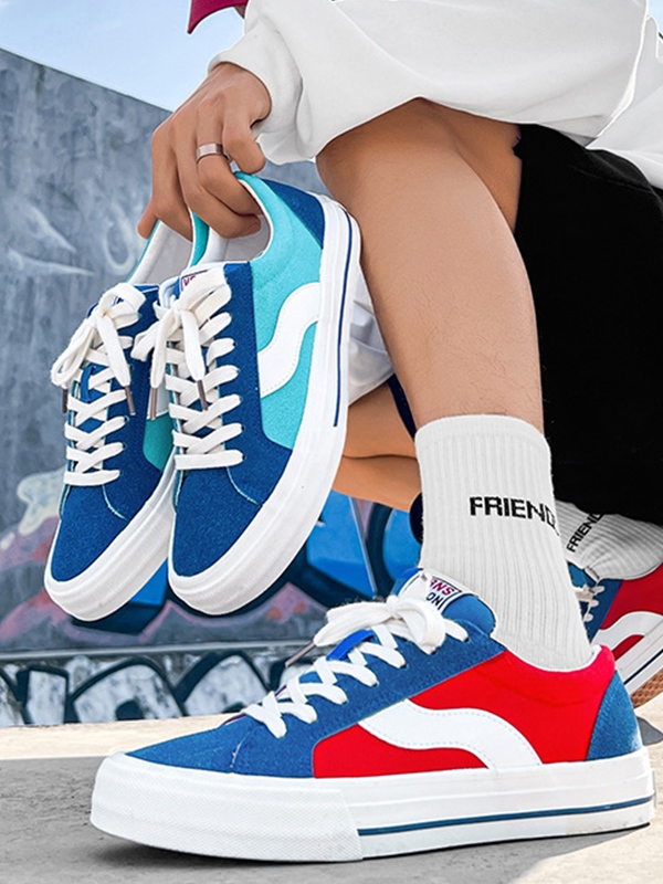 Vintage-Sneaker aus gebürstetem Canvas für Herren