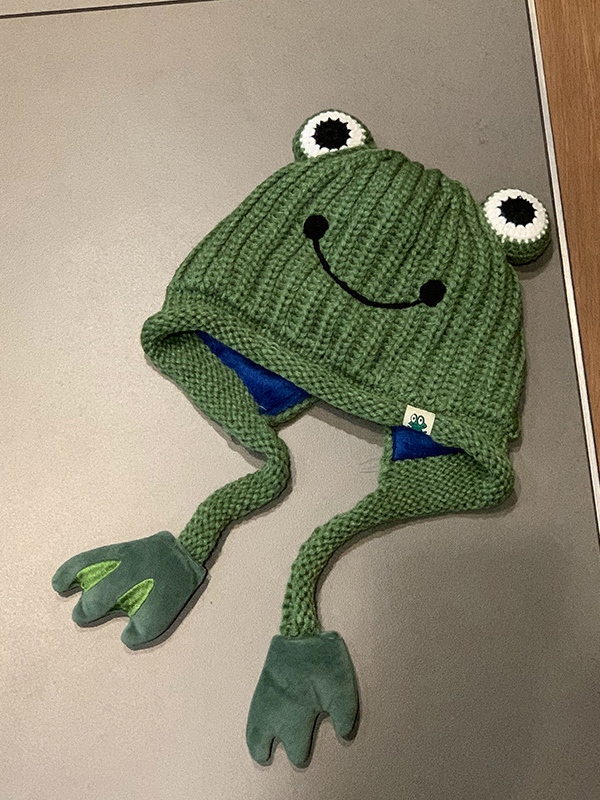 Frosch-Cartoon-Mütze