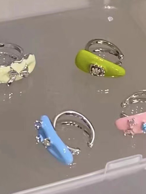 4 Stück bunte Haarspangen-Styling-Ohrringe