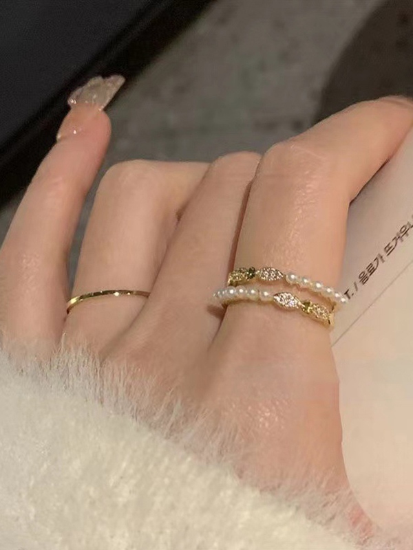 2 Stück Fairycore-Schleifenperlenring